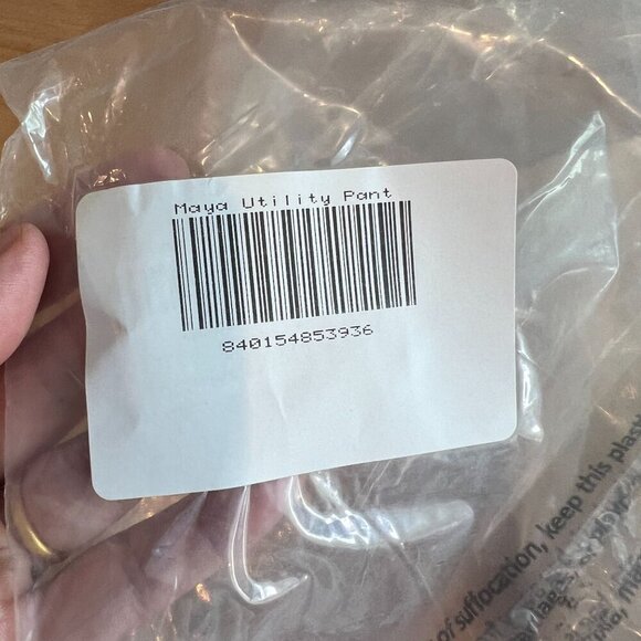 Marine Layer Maya Slim Straight Leg Utility Pant Size 4 Antique White - Picture 11 of 11